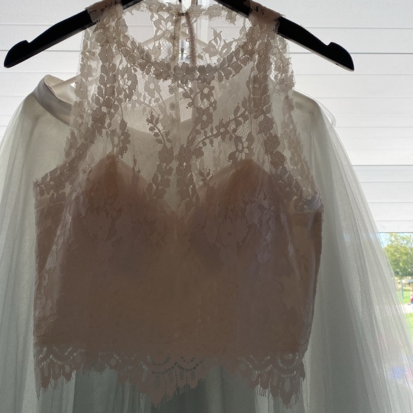 Lillian Wild “Addie” wedding top. Ivory Vine Lace crop - Picture 7 of 7
